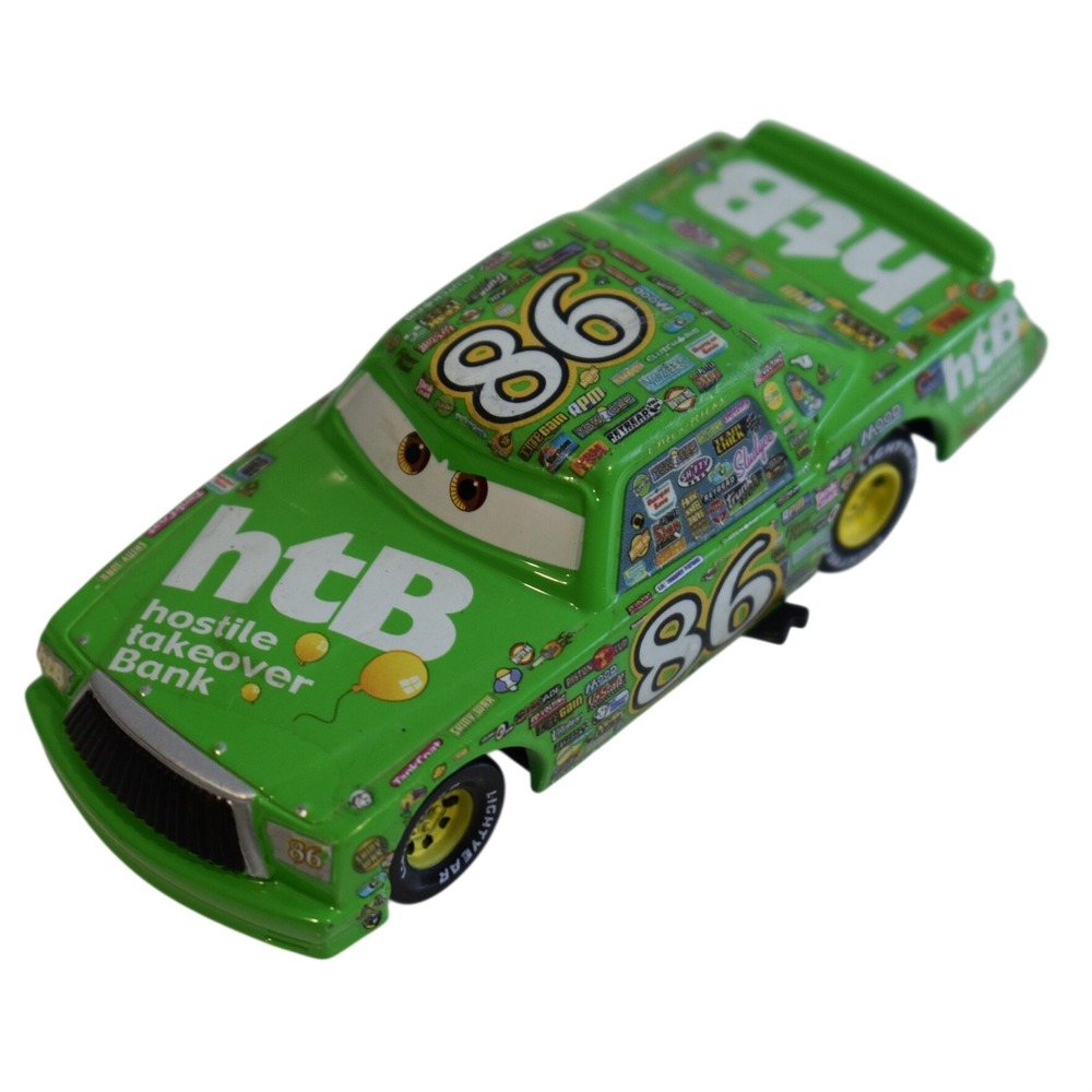 Disney Store Chick Hicks Slot Car Kids 3.5in Green 1:43 Scale HTB 86 Diecast